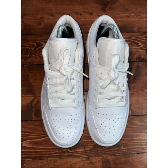 Air Jordan 1 Low Men's Size 8 White/White 553558-136 - Picture 5 of 13